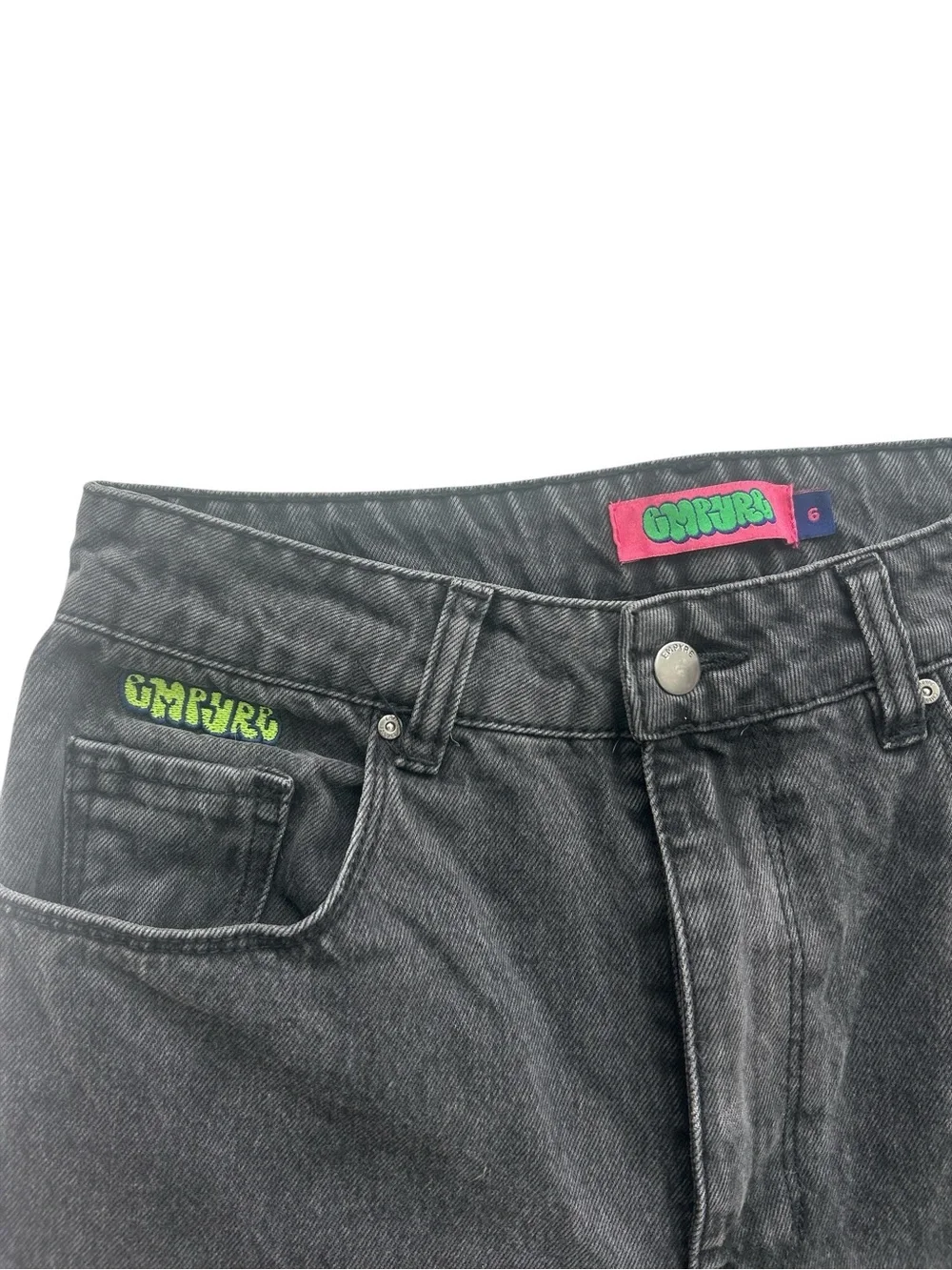 Empyre Black Relaxed Straight Jeans with Utility Loop